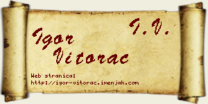 Igor Vitorac vizit kartica